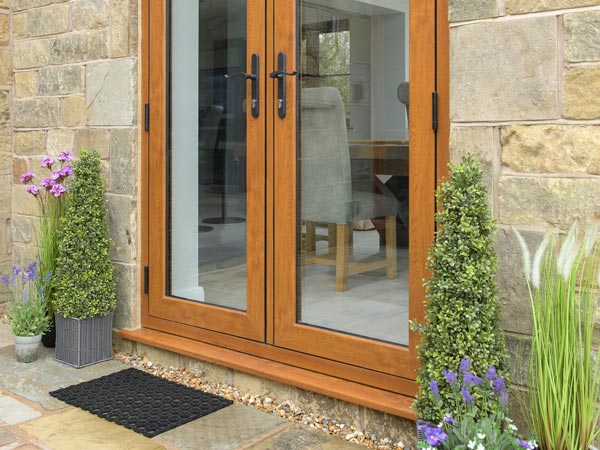 Oak Envisage Flush French Doors