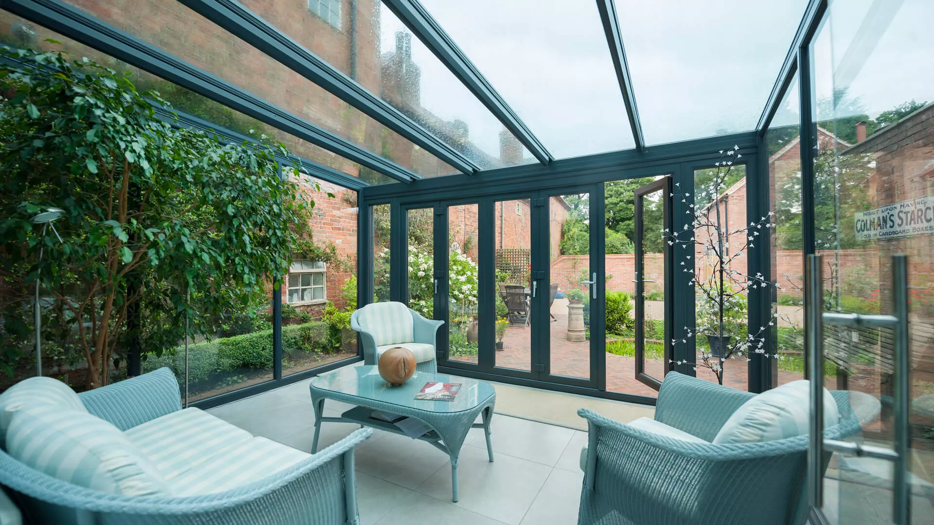 Grey Lean-To Conservatory